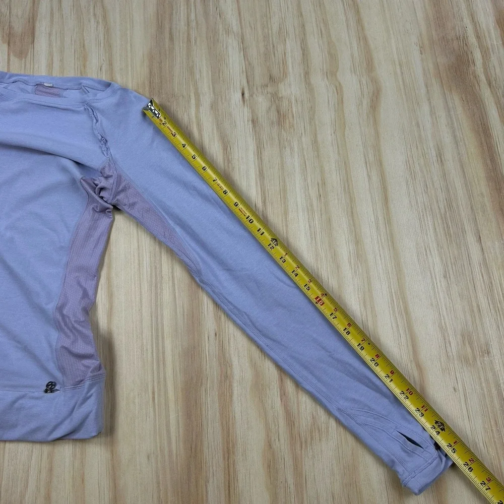 Lululemon‎ Shirt Womens 6 Pink Purple Cute Long Sleeve Zip Pocket